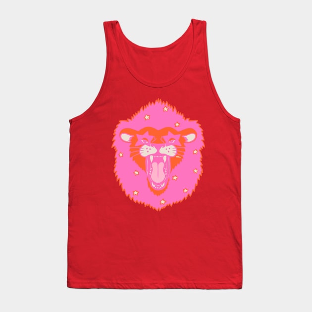 Neon Starry Lion Tank Top by jaclyncaris